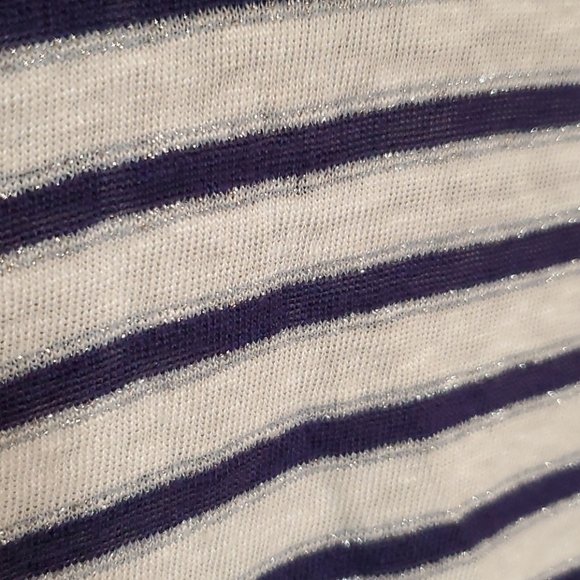 Christian Siriano horizontal striped linen top - Picture 6 of 14